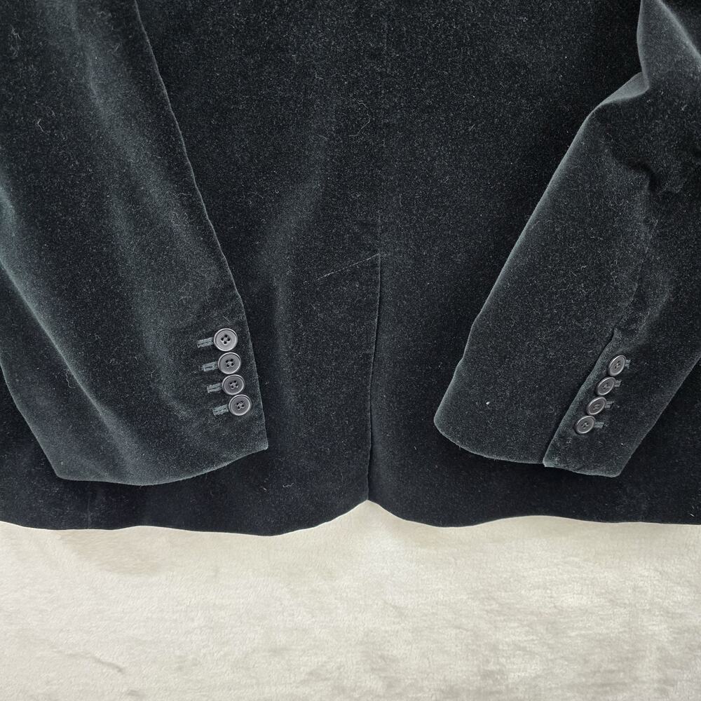 Vintage Juicy Couture Black Velvet Jacket Sz 44 Inside Print Magnificent Skull - Picture 4 of 12